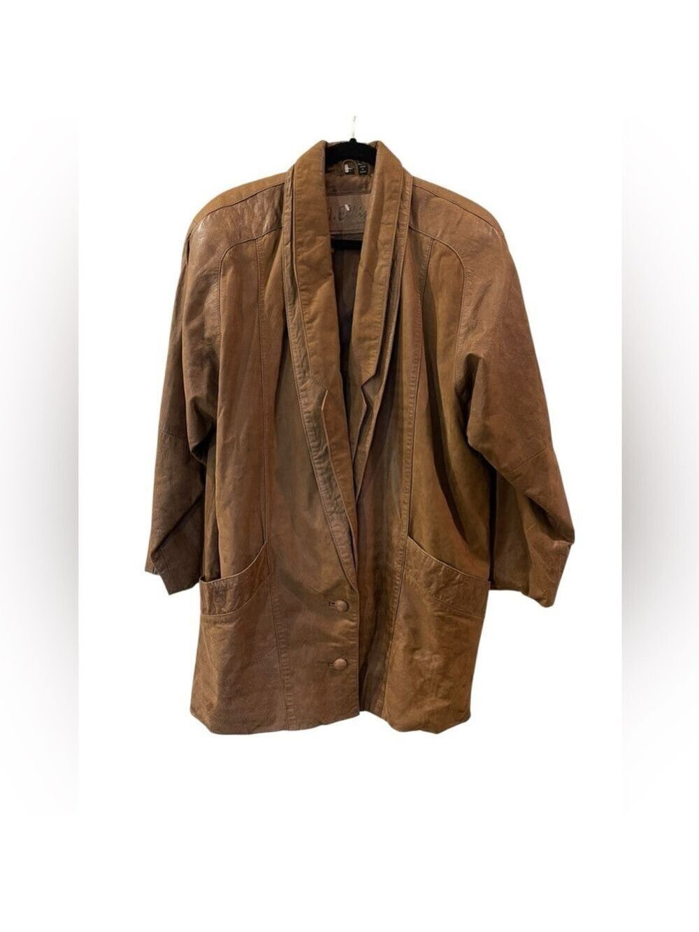 Vintage J. Elkins by Alamo Uomo Men’s Brown Lined Leather Jacket Size: Large